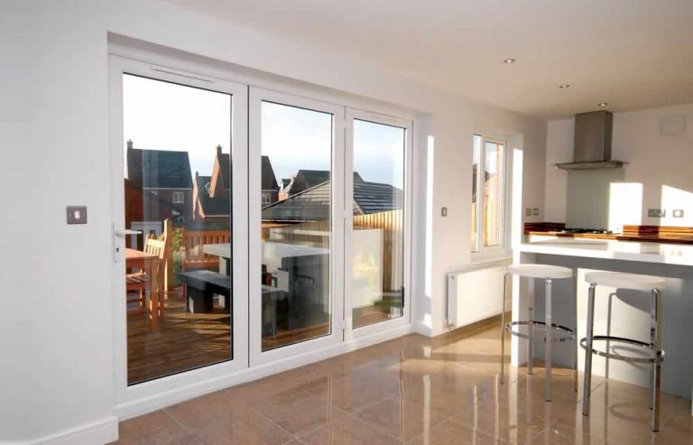 White Sliding bifold doors