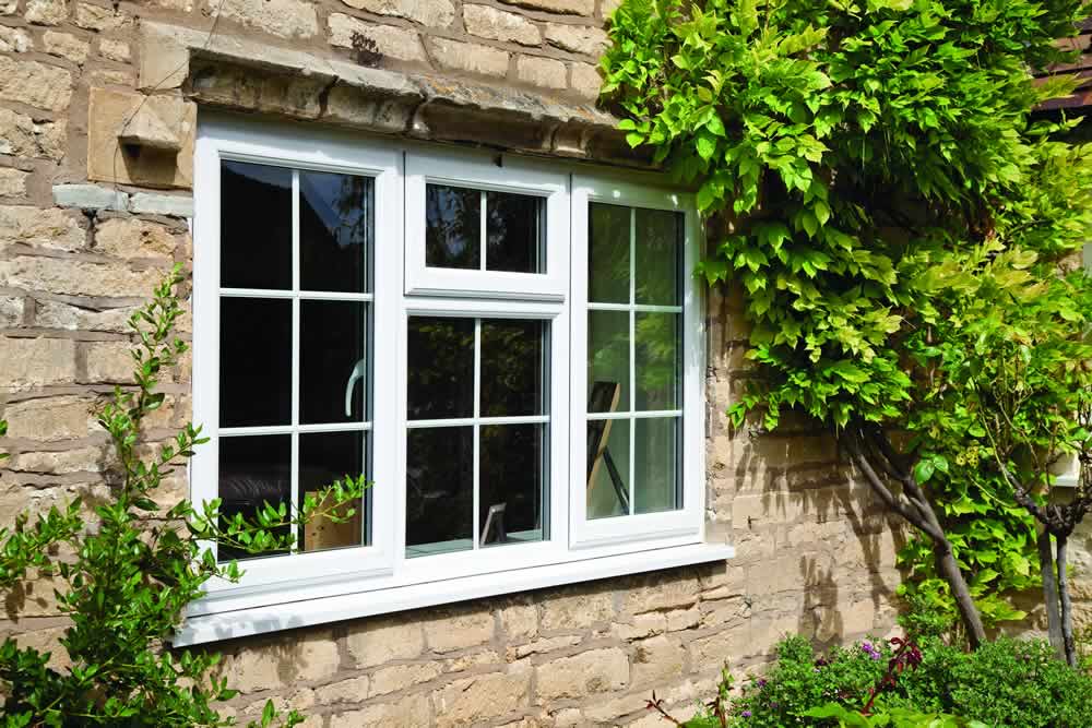 White upvc casement windows