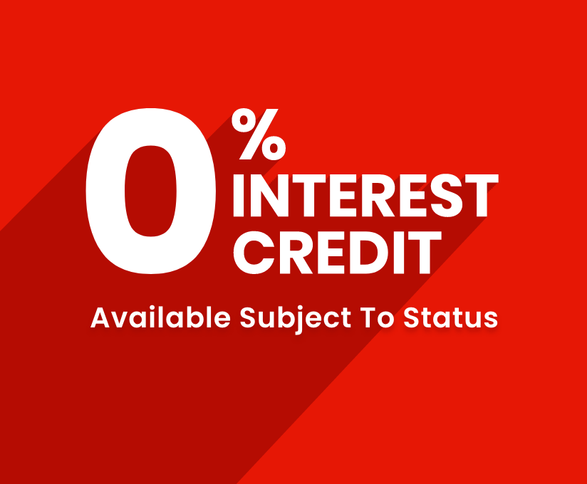 0% interest Credit - available subject to status