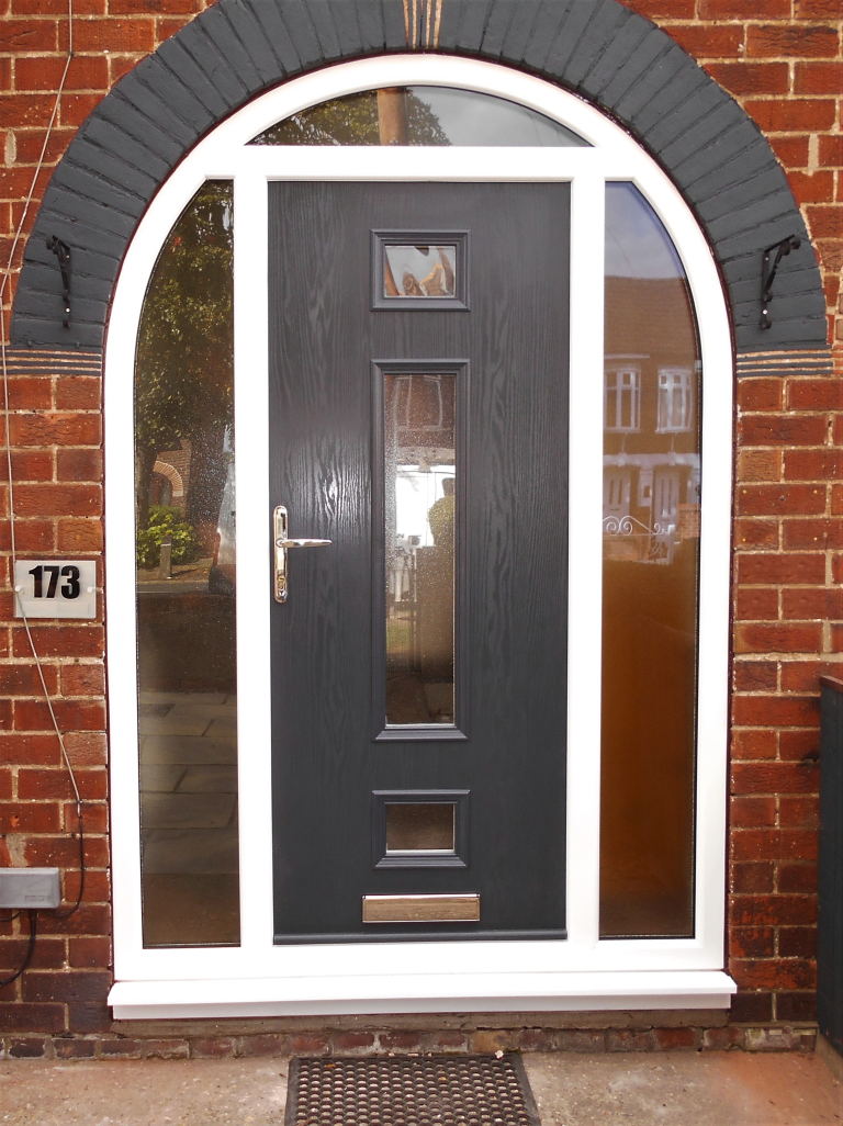 Morse Centre style Composite Door in Anthracite Grey