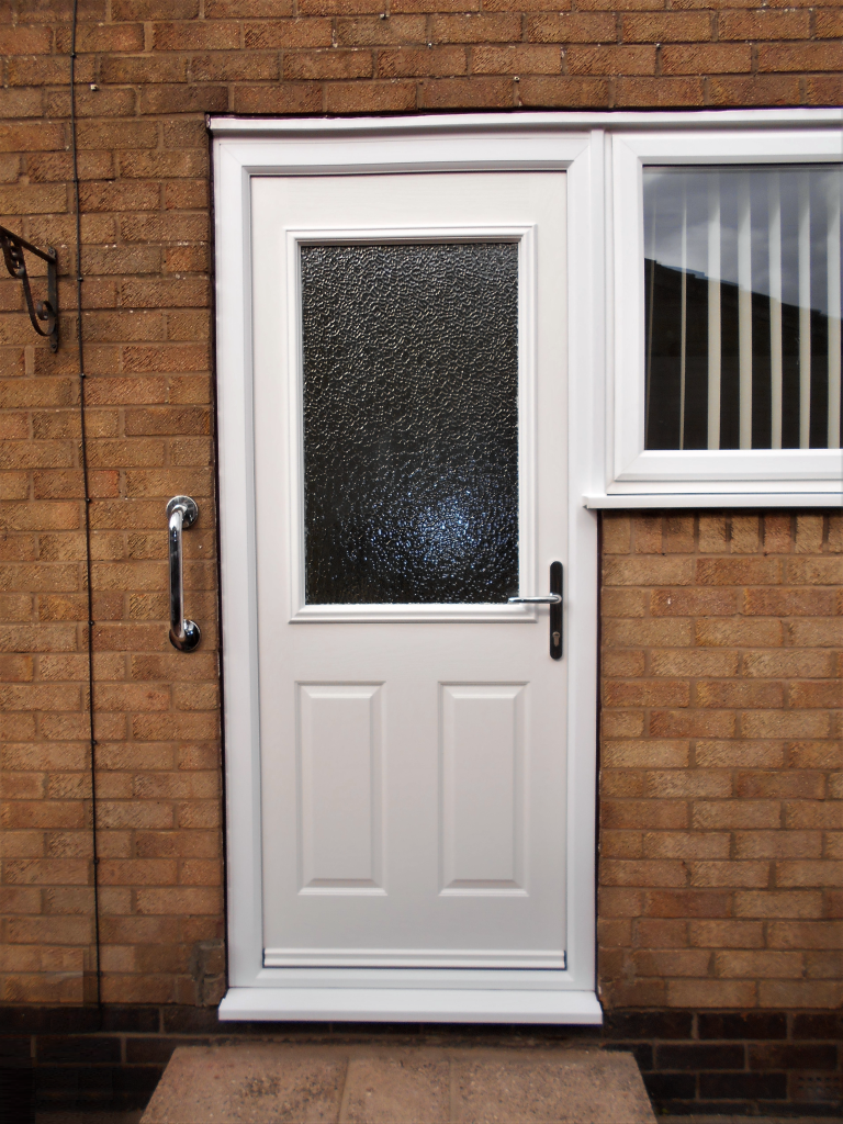 Half Glazed style Composite Door in White