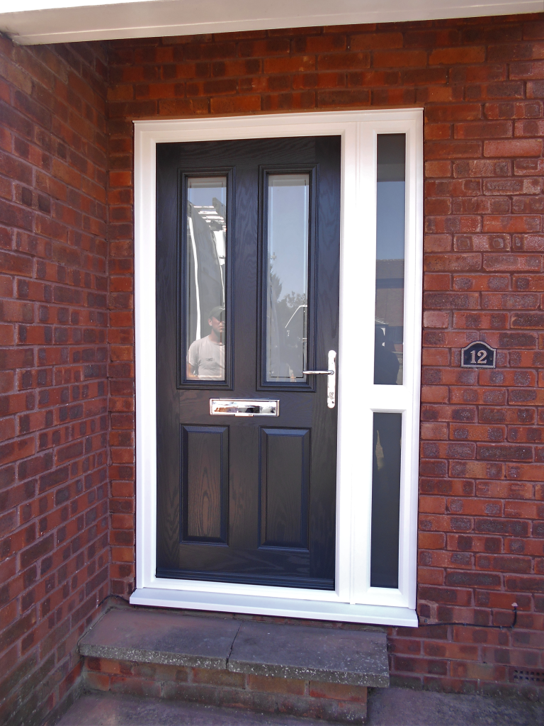 Dual Glazed style Composite Door in Anthracite Grey