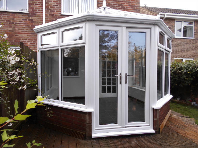 3 Facet Victorian style conservatory in White