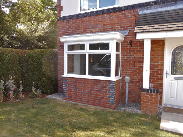 A PVC-u Bay window in White