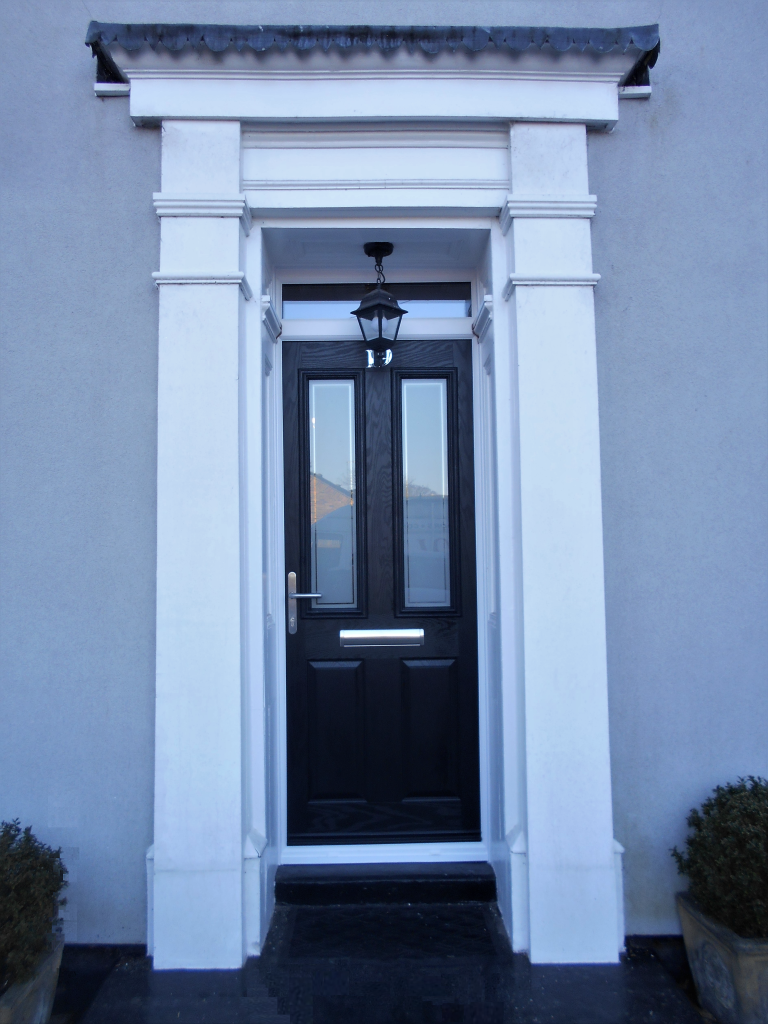 Dual Glazed style Composite Door in Black